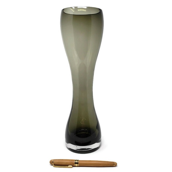 Vintage Tall Smoky Glass Vase - Picture 5 of 7